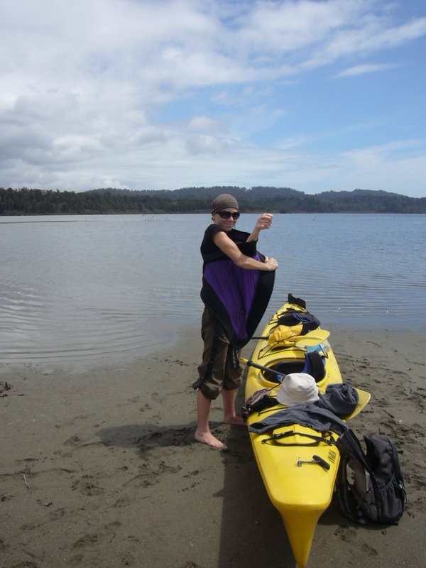 and into the splash jacket.